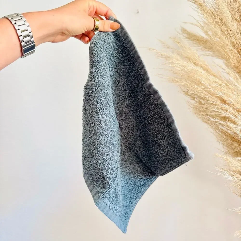 10 UTOPIA Dark Grey Gray Small Washcloth Guest Makeup Face Finger Towels Set